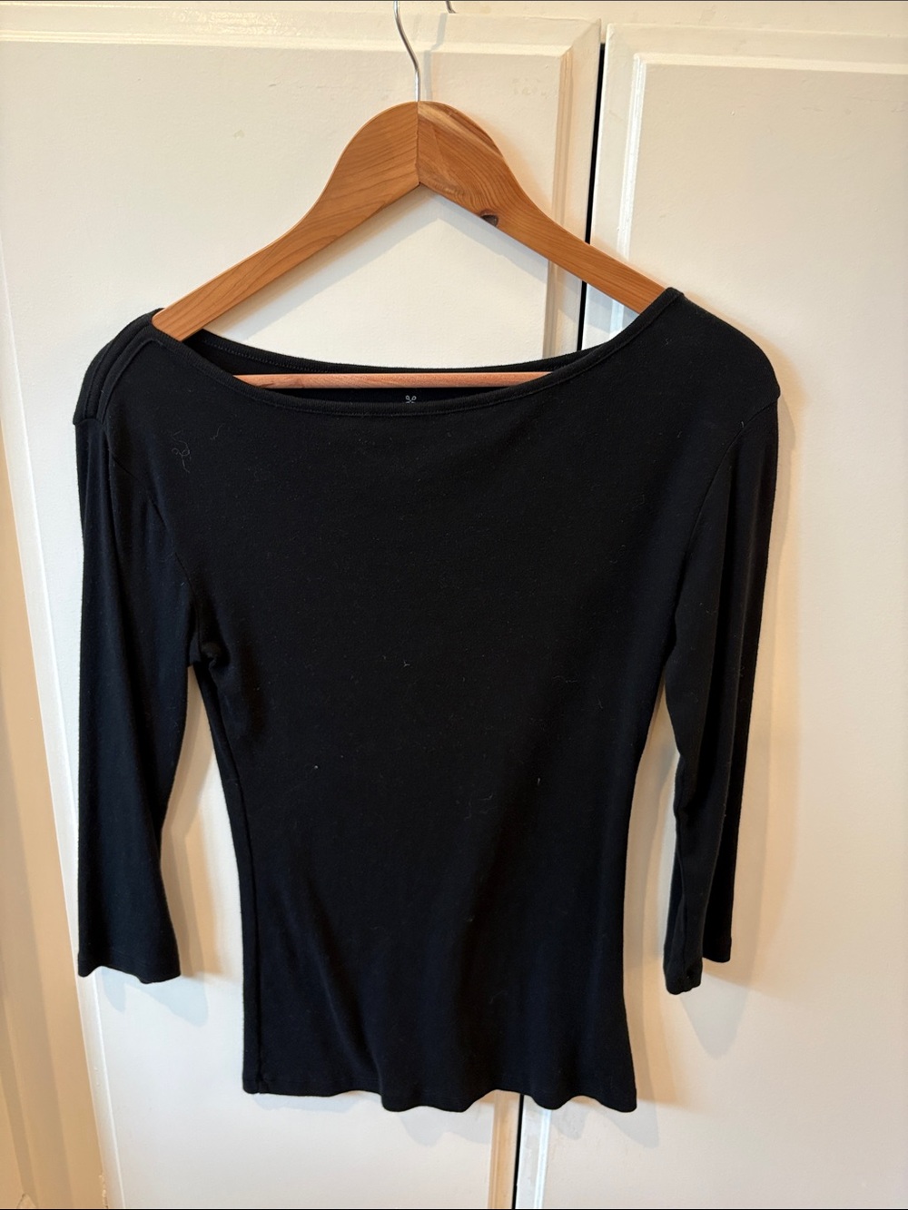Caslon Black Boatneck Long Sleeve Tee